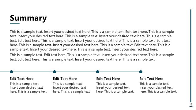 Conflict Resolution PPT Template Summary Slide