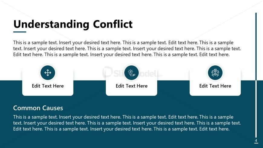 Conflict Resolution Template Slide for Presentation 