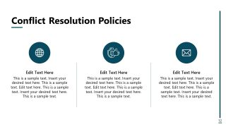 Editable Conflict Management Template Infographics Slide 