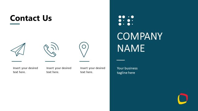 Contact Us Slide – Conflict Management Template