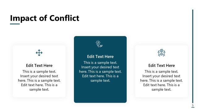 Impact of Conflict PPT Template Slide