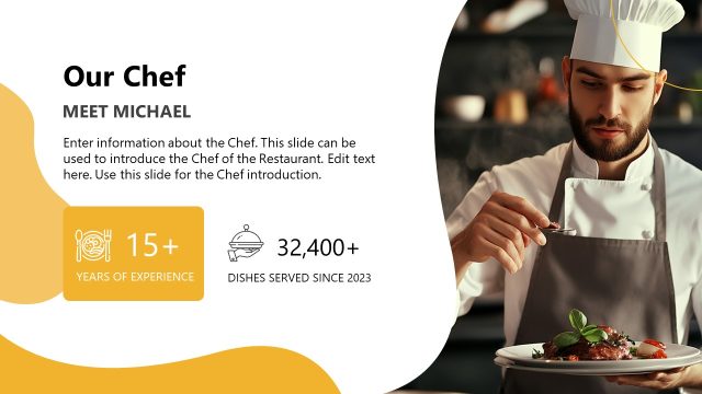 Our Chef – Restaurant Company Profile Slide