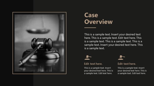 Case Overview Slide for Law Case Template
