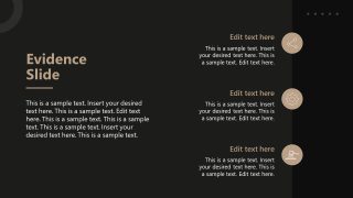 Evidence Slide with Meaningful Icons