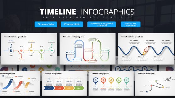 Free Timeline Infographics Slide 