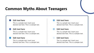 Editable Textboxes Slide - Understanding the Teen Brain 