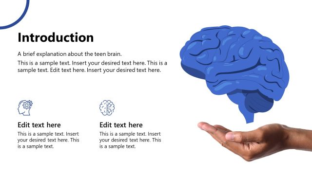 Introduction Slide – Understanding the Teen Brain PPT Template