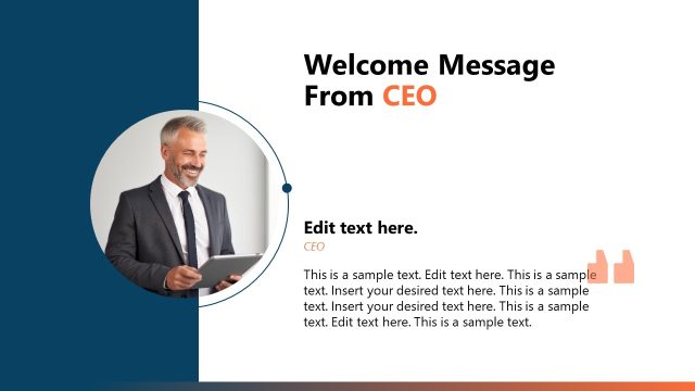 Welcome Message From CEO Slide