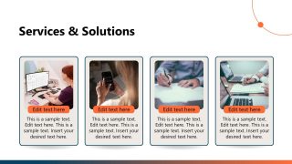 Services & Solutions Offering in Client Meeting Slide Deck