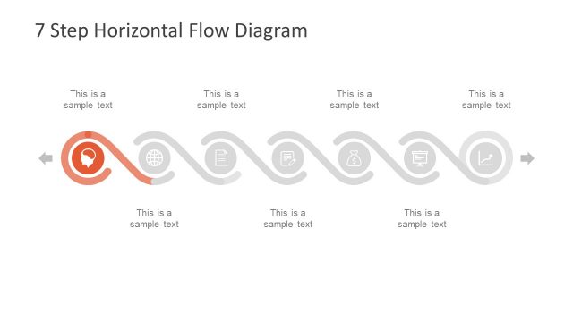 Horizontal Template Timeline of 7 Steps