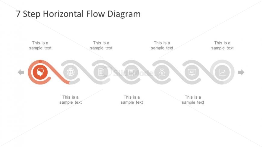 Human Head Infographic Slide of Horizontal Diagram