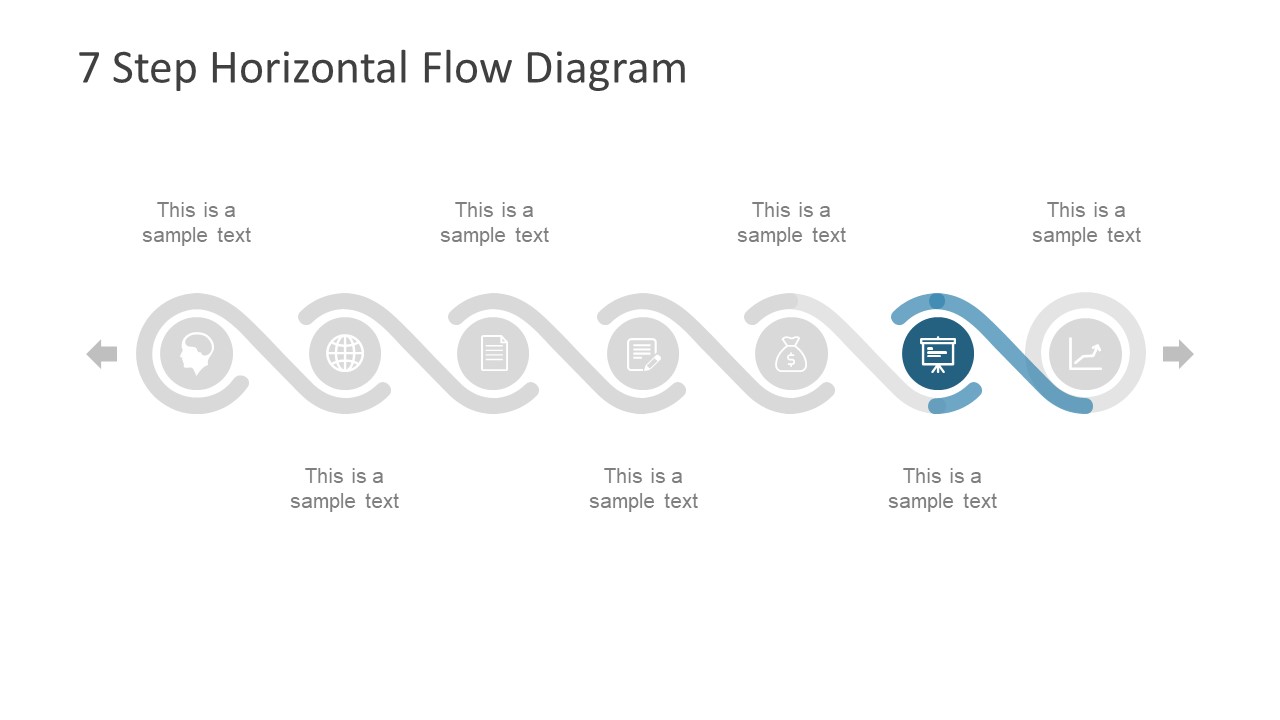 template flow 7 step chart 7 Horizontal Flow  Diagram SlideModel Step  PowerPoint for