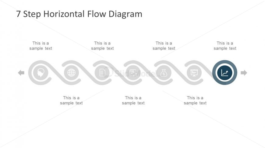 7 Step Diagram Of Horizontal Process Flow Slidemodel 3208