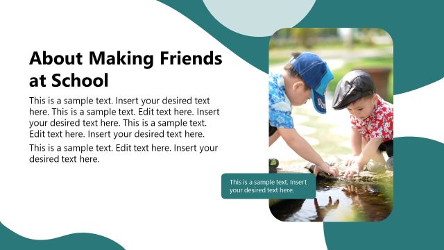 About Making Friends at School PowerPoint Slide