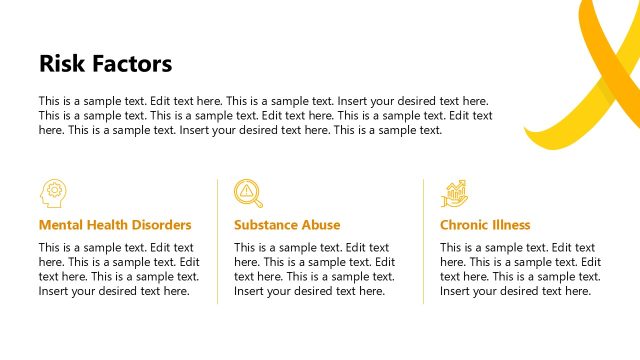 Slide with Risk Factorts – World Suicide Prevention Day PPT Slide