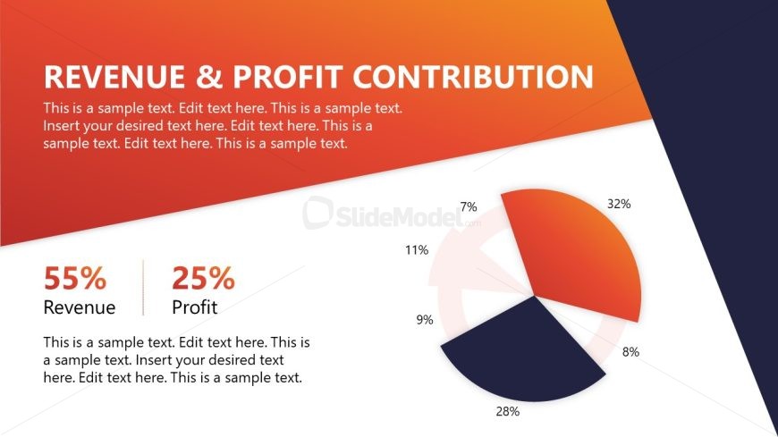 Pie Chart Slide - Business Lines Template 