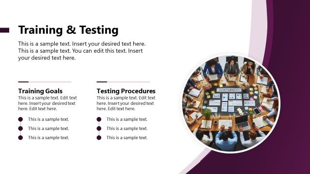 Training & Testing Slide – Contingency Planning Template