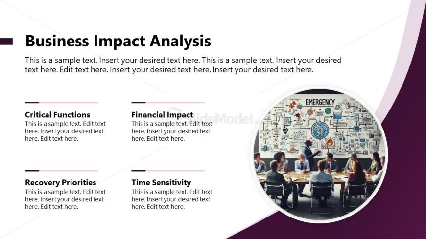 Business Impact Analysis Slide for Contingency Plan Template