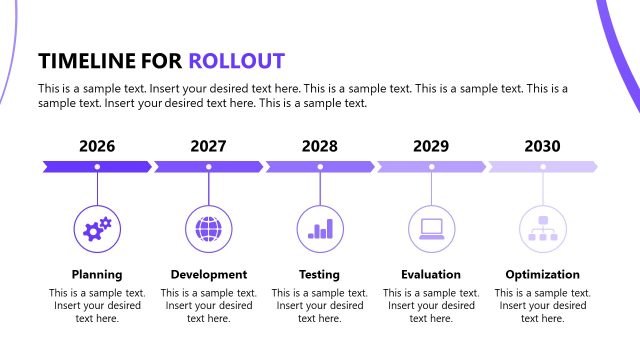 Timeline for Rollout – Internal Communication Plan Slide
