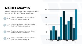 Market Analysis Column Chart Slide 