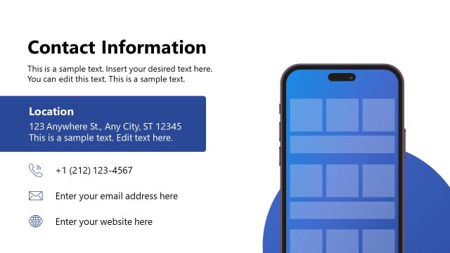 Contact Information Presentation Template Slide