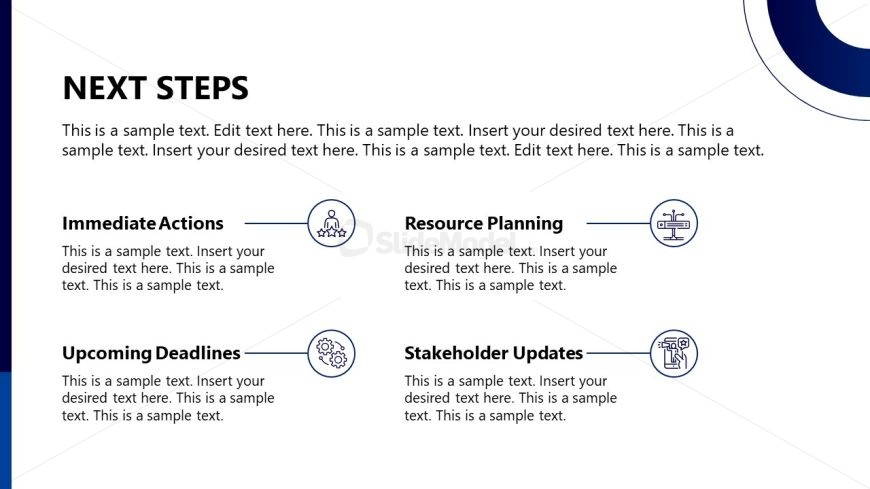 Editable Next Steps PPT Slide for Project Status Template