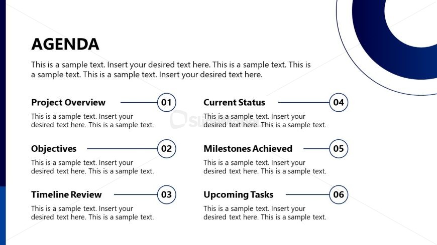 Customizable Project Status PPT Template