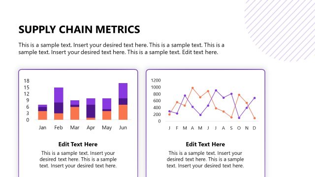 Slide with Charts – Supply Chain Template