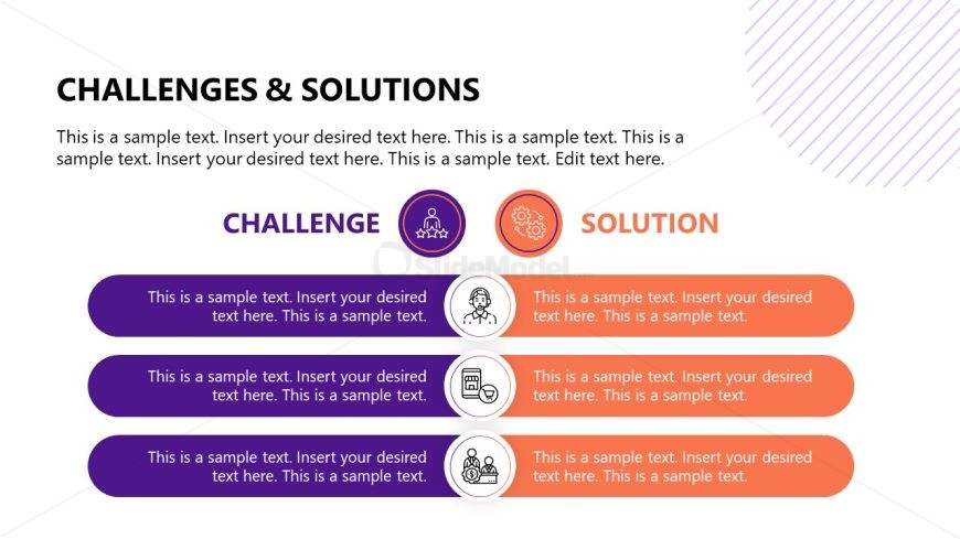 Slide for Challenges & Solutions - Supply Chain Template 