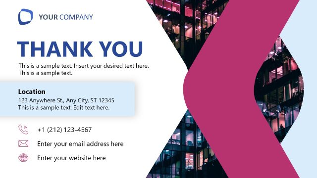 Thank You Slide for Presentation – Executive Presentation