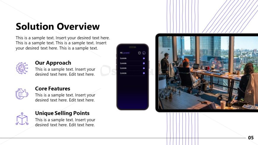 Tech Startup Business Development Template Slide