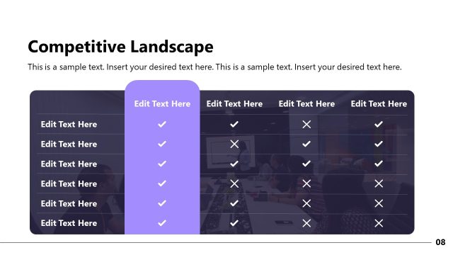 Competitive Landscape Slide – Tech Startup Template