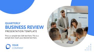 Quarterly Business Review Template - Cover Slide 