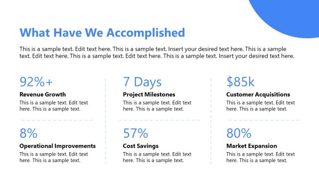 Accomplishments Slide – Quarterly Business Review Template
