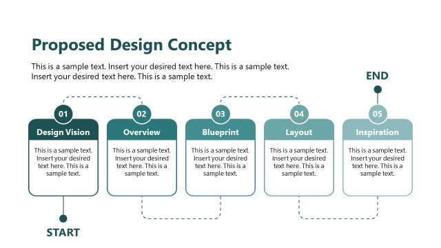 5-Step Process Diagram for Project Concept Presentation