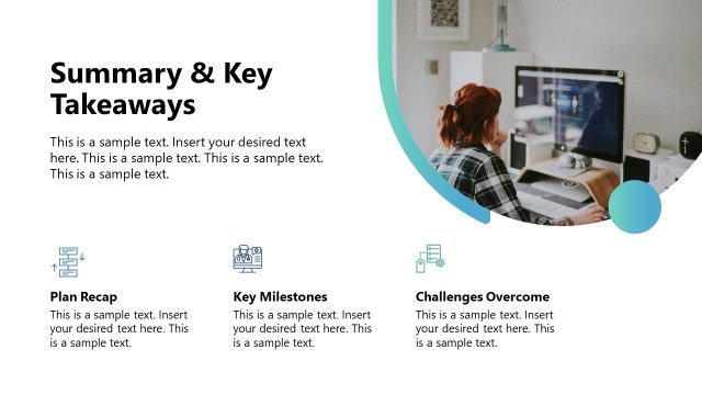 Summary & Key Takeaways Slide for 90 Day Template