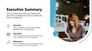 90 Day Presentation Template - Executive Summary Slide