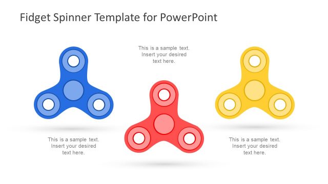 Three Fidget Spinners Slide Icons