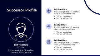 Dark Background Slide for Successor Profile Presentation