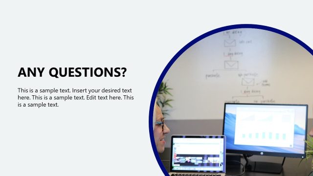 Editable Any Questions Slide – Client Transition Plan PPT Template