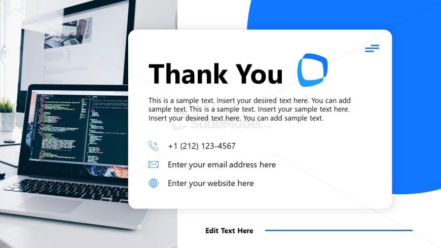 SaaS Business Overview Thank You Slide