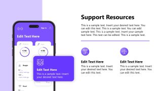 Mobile Screen Shot Creative Slide for Support Resources Presentation