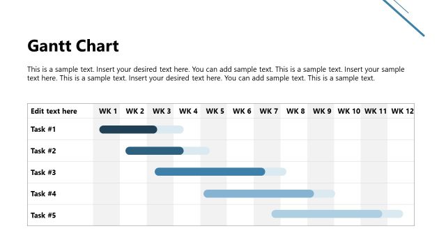 Gantt Chart Slide – Business Strategy Plan Template