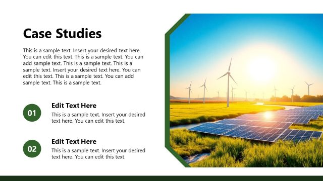 Case Studies Slide – Renewable Energy PPT Template