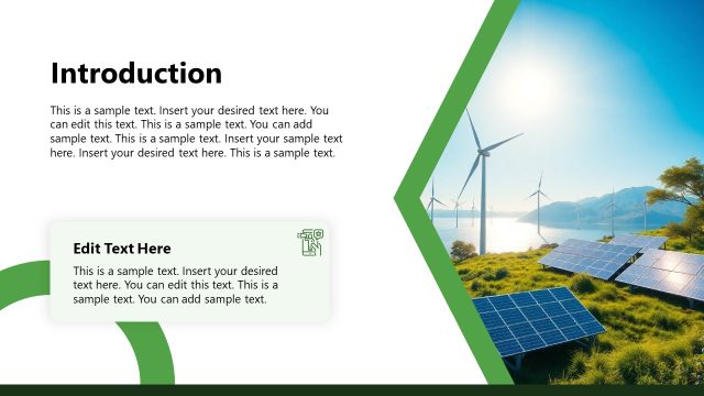 Introduction Slide – Renewable Energy Investment Plan PPT Template