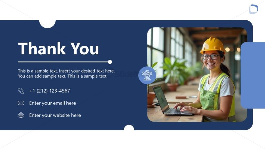Thank You Slide - Post-Construction PPT Template