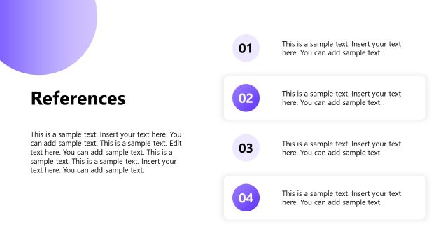 Slide for References – Medical Research Template