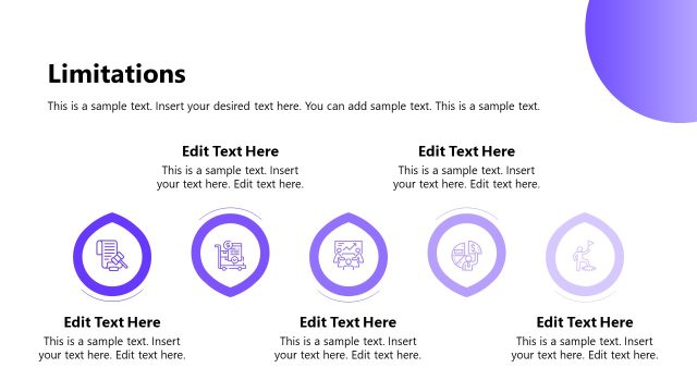 Editable Limitations Slide with Infographics
