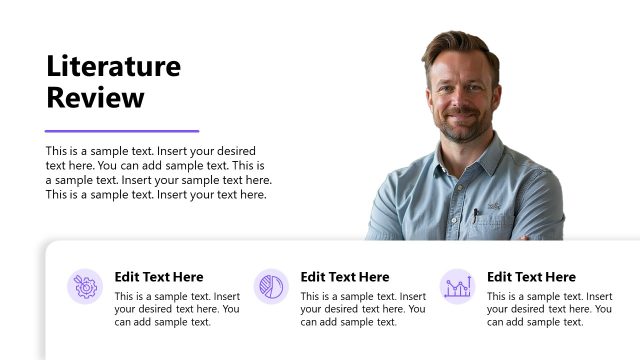 Literature Review Slide with Infographics