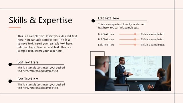 Skills & Expertise PPT Slide Template – Professional Bio Template